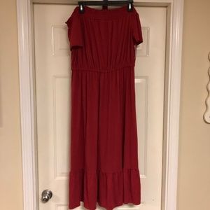 OLD NAVY off the shoulder ruffle hem dress Size L